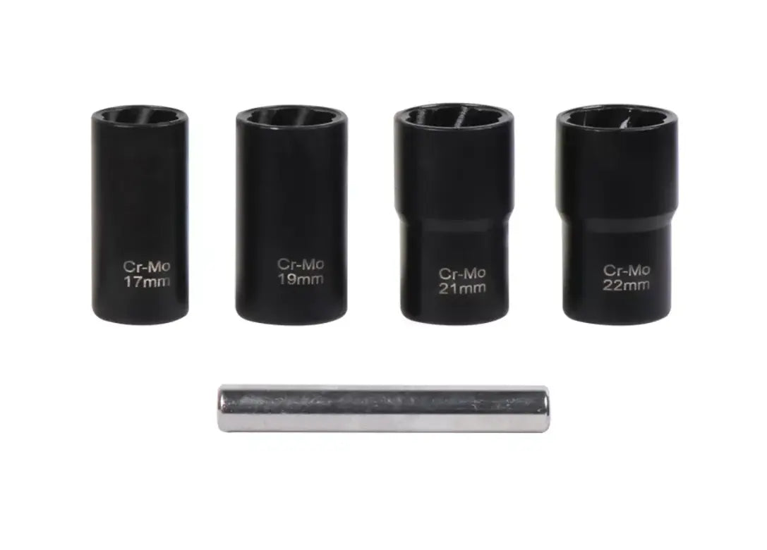 5PC 1/2" TWIST SOCKET BROKENSTUDS NUTS WHEEL LOCK NUT REMOVER17MM -22MM FairTools