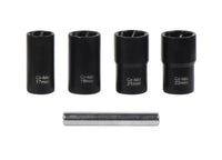 5PC 1/2" TWIST SOCKET BROKENSTUDS NUTS WHEEL LOCK NUT REMOVER17MM -22MM FairTools