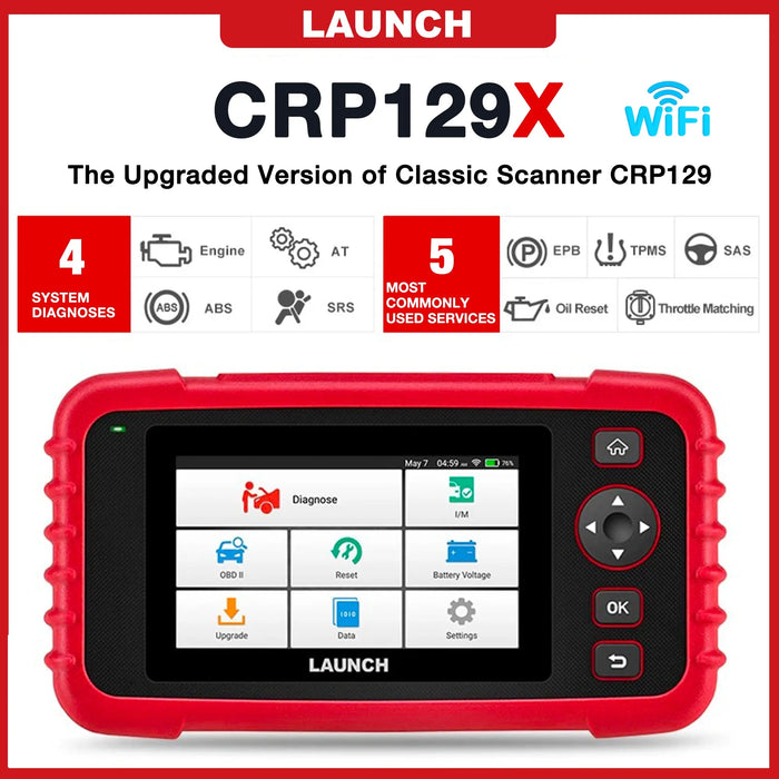 Launch car scan tool and OBD2 Car Diagnostic scan Tool CRP129X