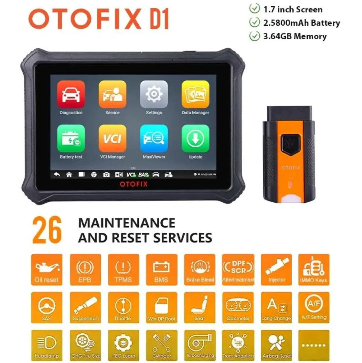 OTOFIX D1 Autel Professional Diagnostic Scan Tool
