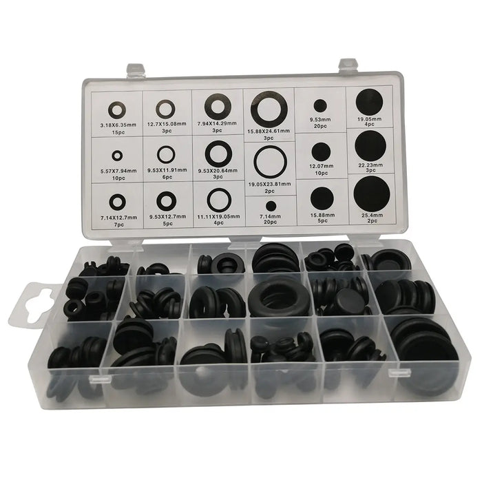 125PCS RUBBER GROMMET ASSORTMENT KIT FairTools