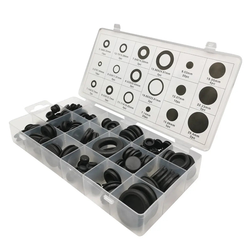 125PCS RUBBER GROMMET ASSORTMENT KIT FairTools