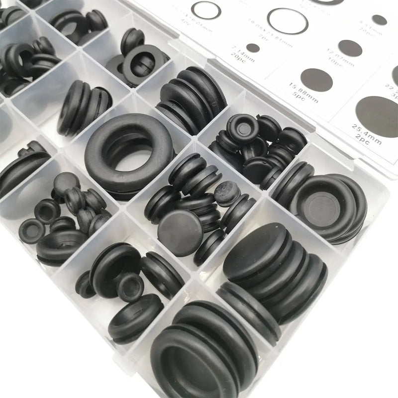 125PCS RUBBER GROMMET ASSORTMENT KIT FairTools