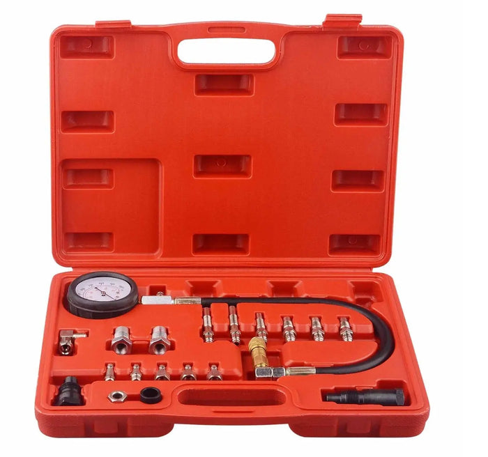 18 pc Diesel Engine Compression Tester Kit Tool Set 0-1000 PSI Automotive FairTools