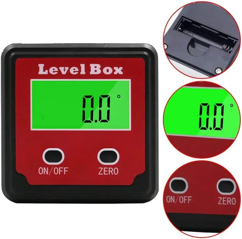 2-Key Digital Angle Finder, Horizontal Inclinometer Level Box Measuring device - FairTools