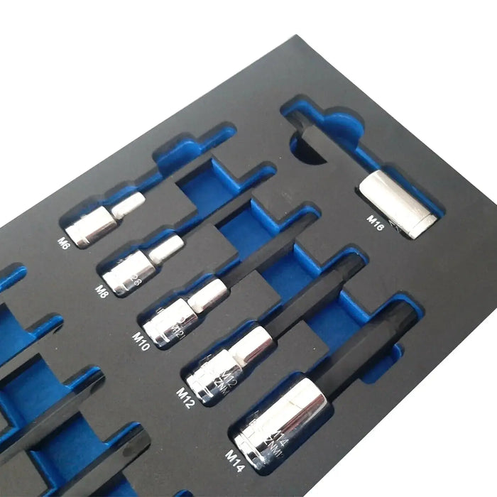 Blue Point EVA tool holder set - 16 1 / 2  series metric hexagon socket extended pattern sleeve BLPEVA19 - FairTools