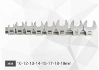 Crow's Foot Open End Spanner Set 8PC 3/8" SQ Drive Metric FairTools