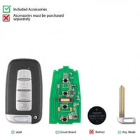 AUTEL IKEYHY004AL Hyundai 4 Buttons Universal Smart Key 5Pcs/Set Autel