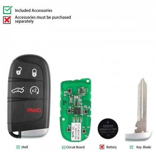 AUTEL IKEYCL005AL Chrysler 5 Buttons Universal Smart Key 5Pcs/Set Autel