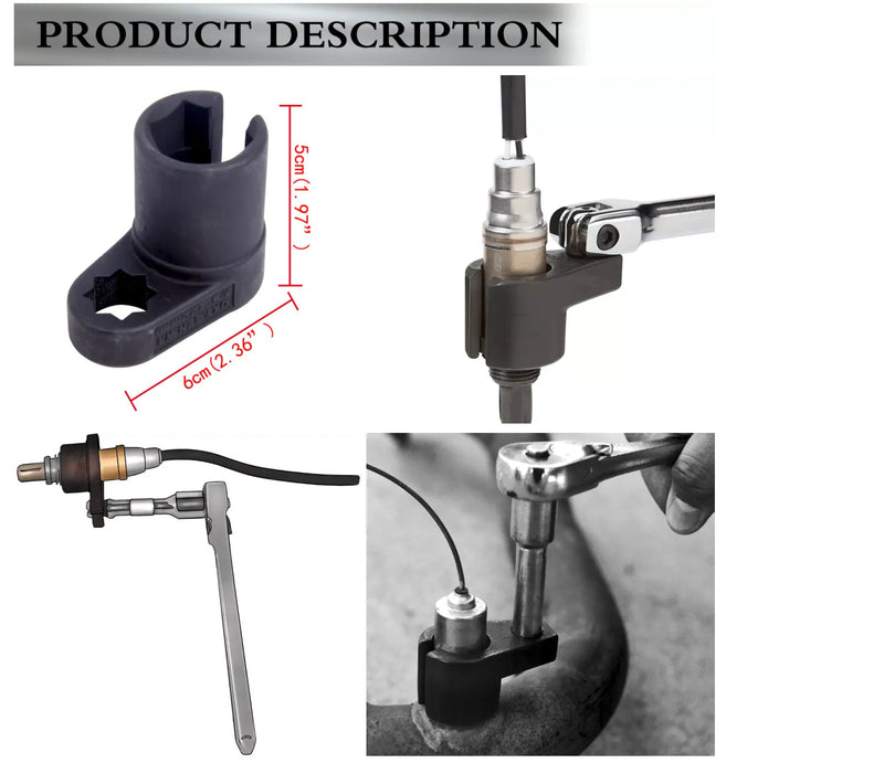 22mm 1/2 Oxygen Sensor Socket Wrench Offset Removal Flare Nut Socket Tool - FairTools 22mm 1/2 Oxygen Sensor Socket Wrench Offset Removal Flare Nut Socket Tool