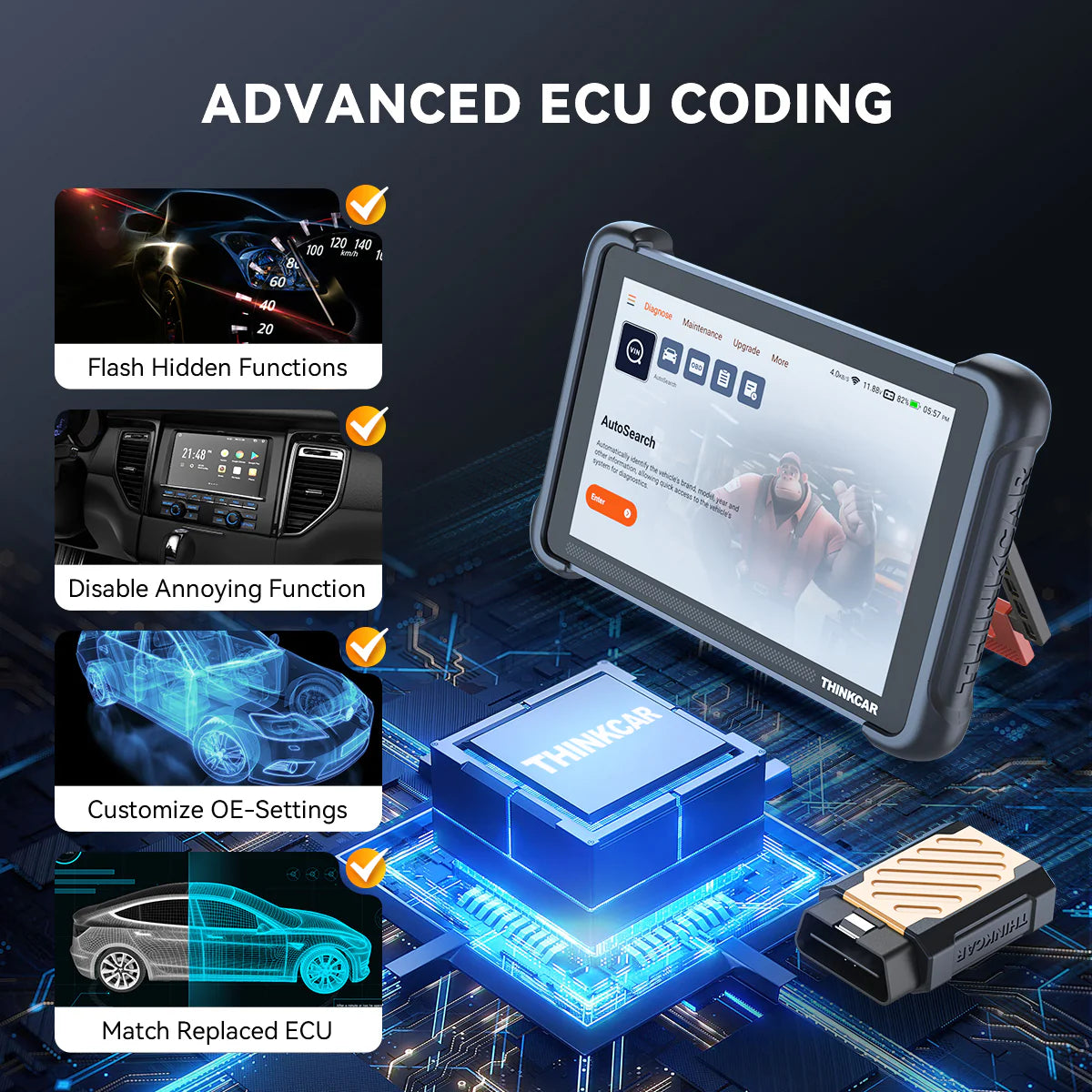 Thinkcar Thinkscan 689BT Automotive ECU Coding Diagnostic Tool Lifetime Free Updates Thinkcar