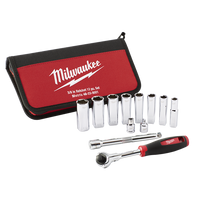 Milwaukee 12 Piece Tradesman 3/8" Ratchet Set FairTools