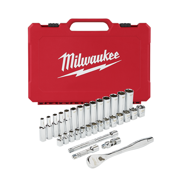 Milwaukee 3/8" Drive 32pc Ratchet & Socket Set Milwaukee