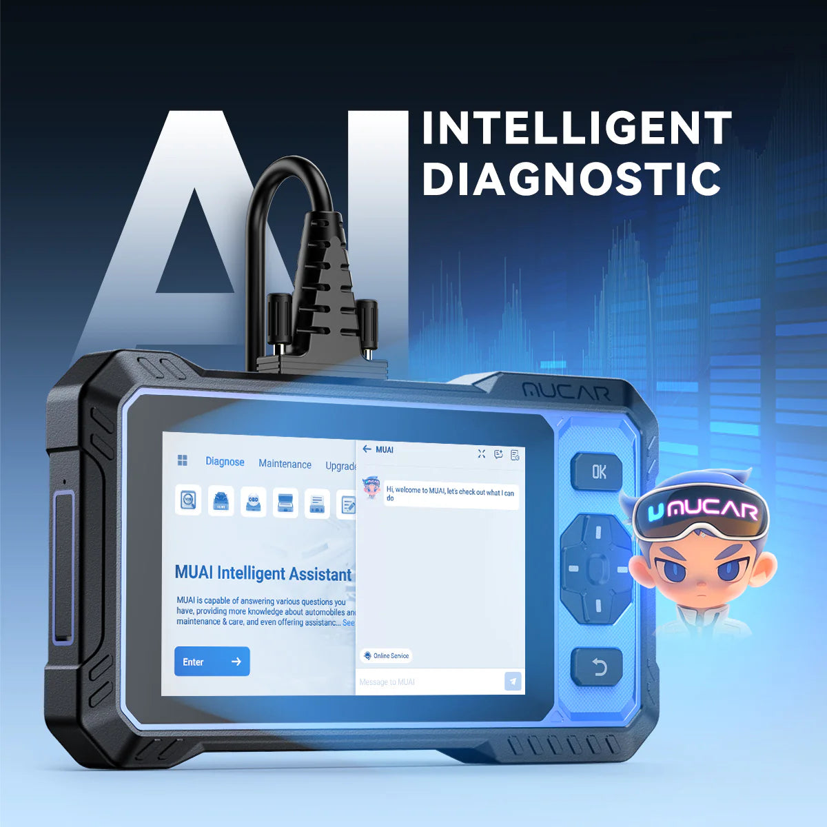 MUCAR 682 AI-Powered OBD2 Bi-Directional  Diagnostic Scanner FairTools