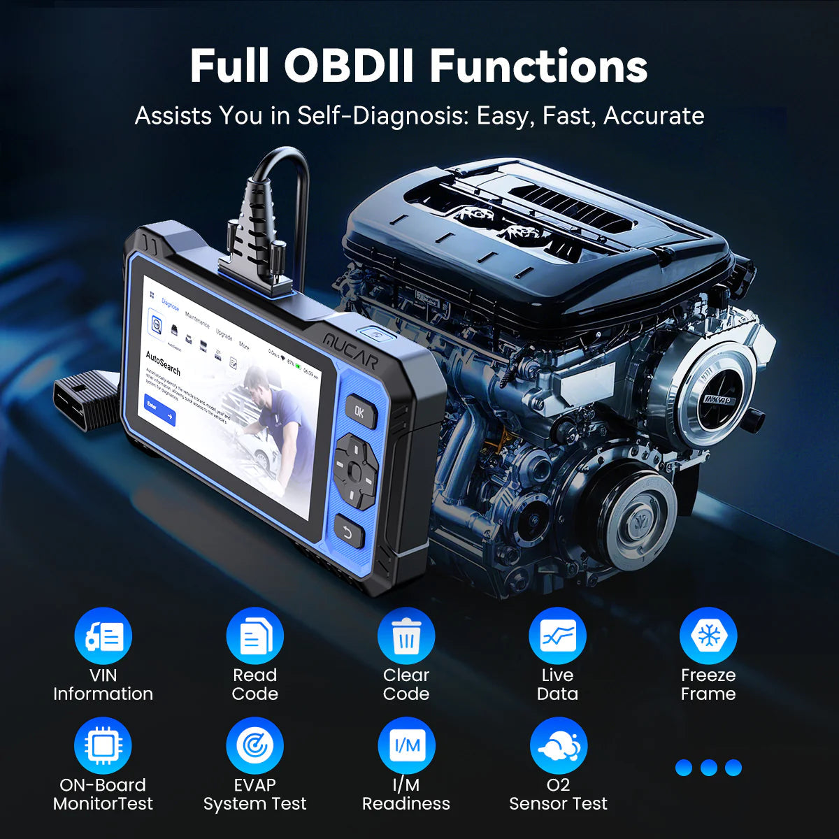 MUCAR 682 AI-Powered OBD2 Bi-Directional  Diagnostic Scanner FairTools