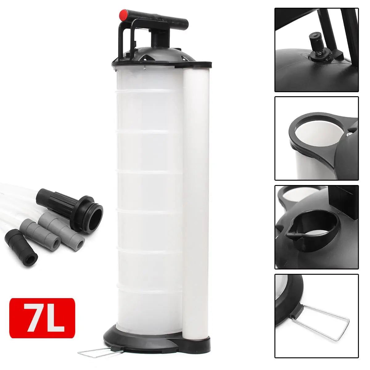 7L Manual Vacuum Oil Fluid Extractor Pump Car Truck Boat Pump Oil Changer FairTools