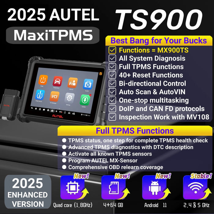 Autel MaxiTPMS TS900, TPMS Programming Scanner Tool, Upgrade of TS608 Autel
