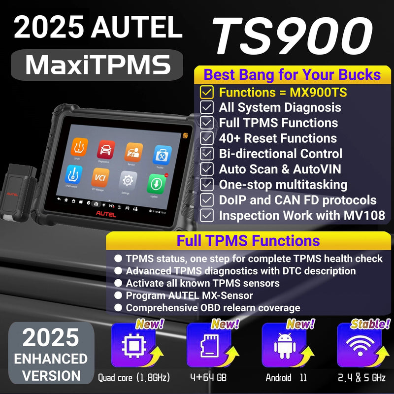 Autel MaxiTPMS TS900, TPMS Programming Scanner Tool, Upgrade of TS608 Autel