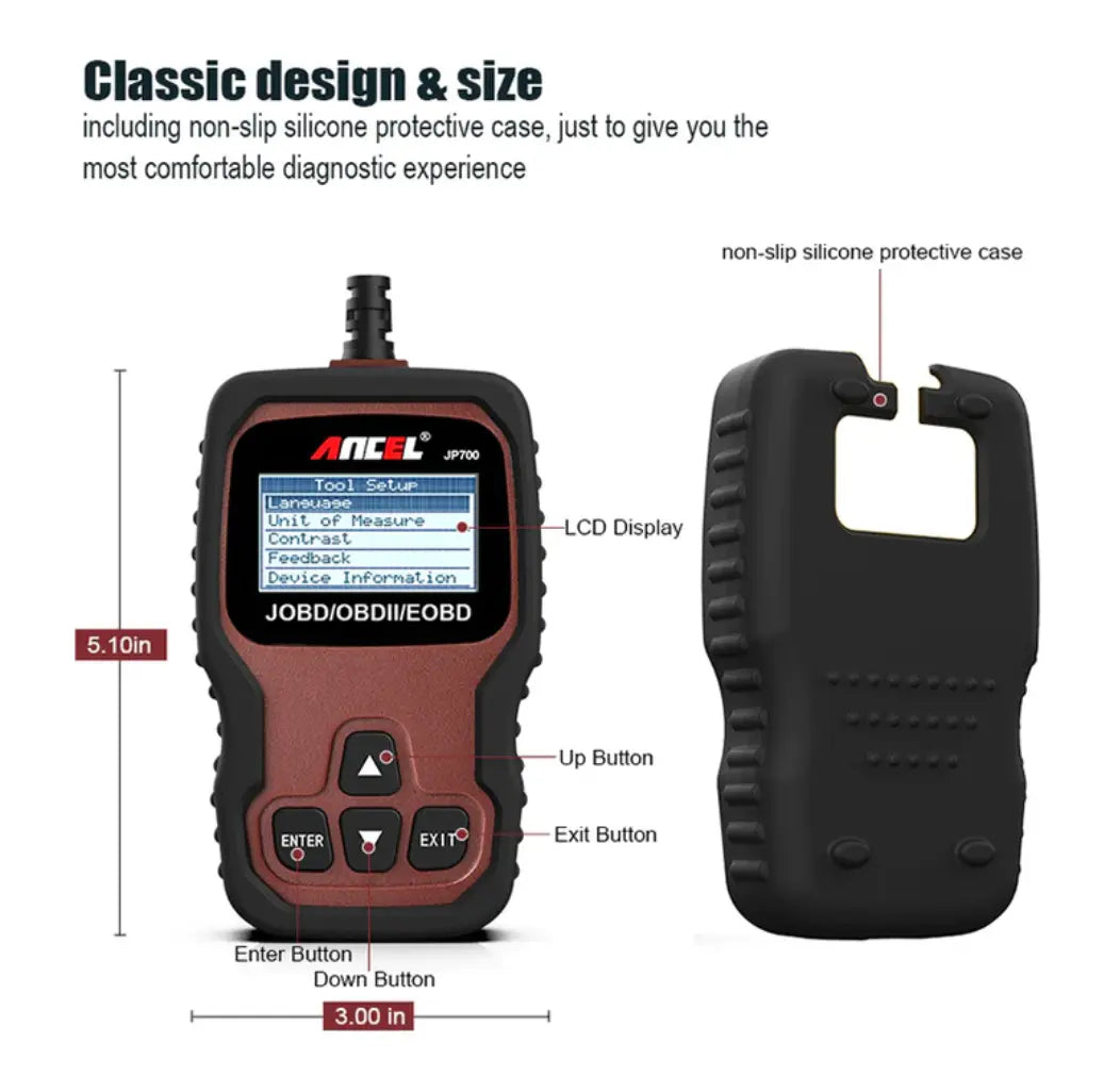 Ancel JP700 JOBD OBD2 Diagnostic Scanner Japanese Cars Toyota/Nissan/Honda/Mazda Ancel