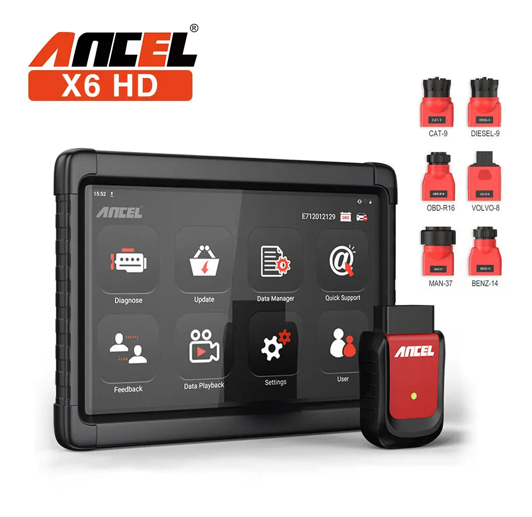 Ancel X6 HD Heavy-Duty Truck Diagnostic Car Scanner 24V 12V Ancel