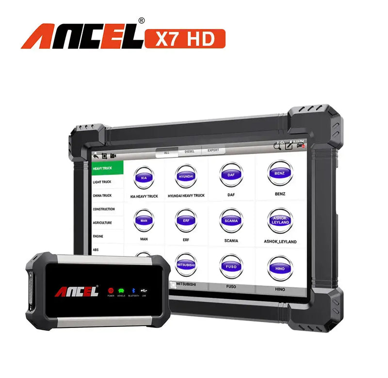 Ancel X7 HD Heavy Duty Truck Diagnostic Scanner Full System 12V 24V - FairTools