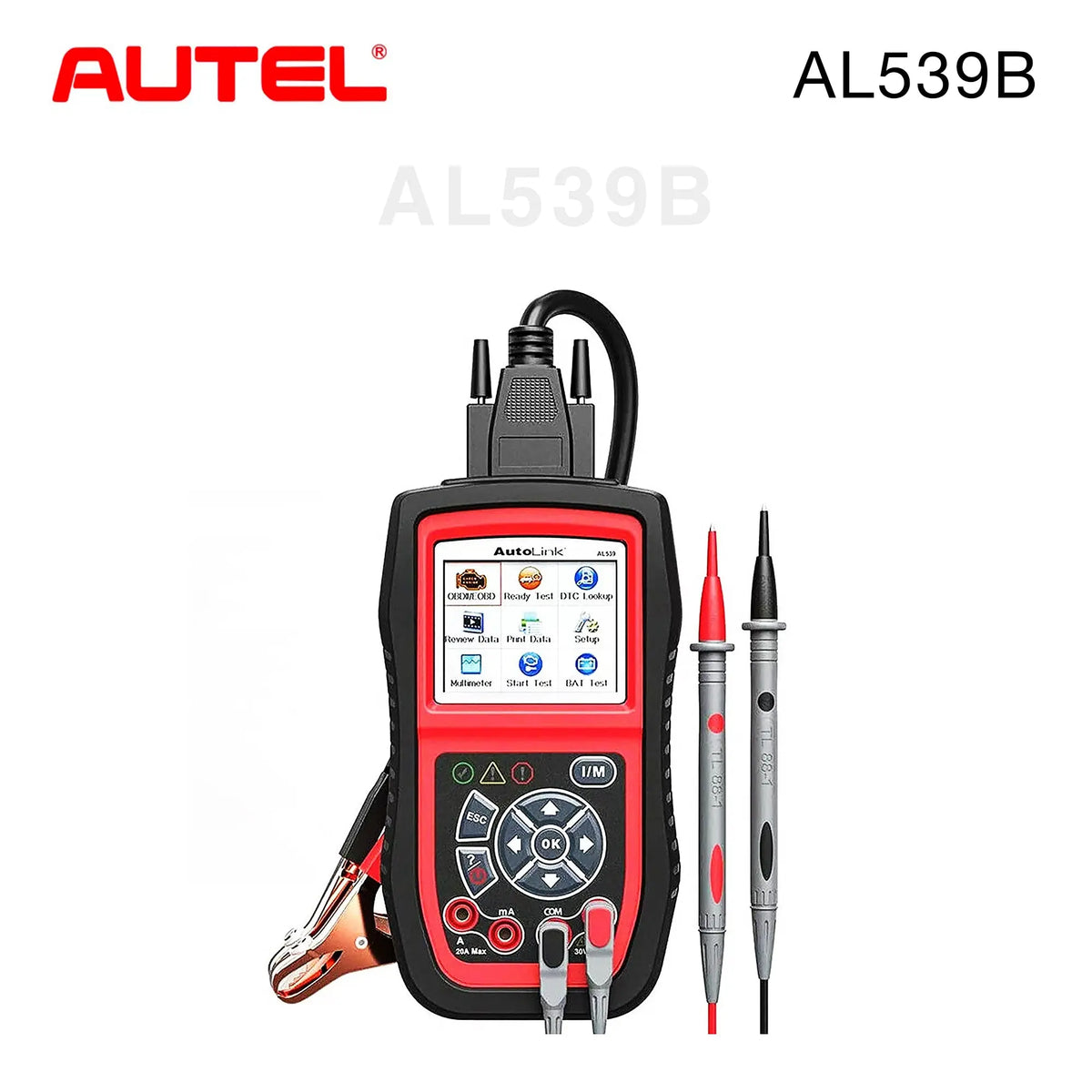 Autel AL539B Full OBD2 Scanner 3-in-1 Code Reader Battery Tester Avometer for 12 Volts Batteries Autel