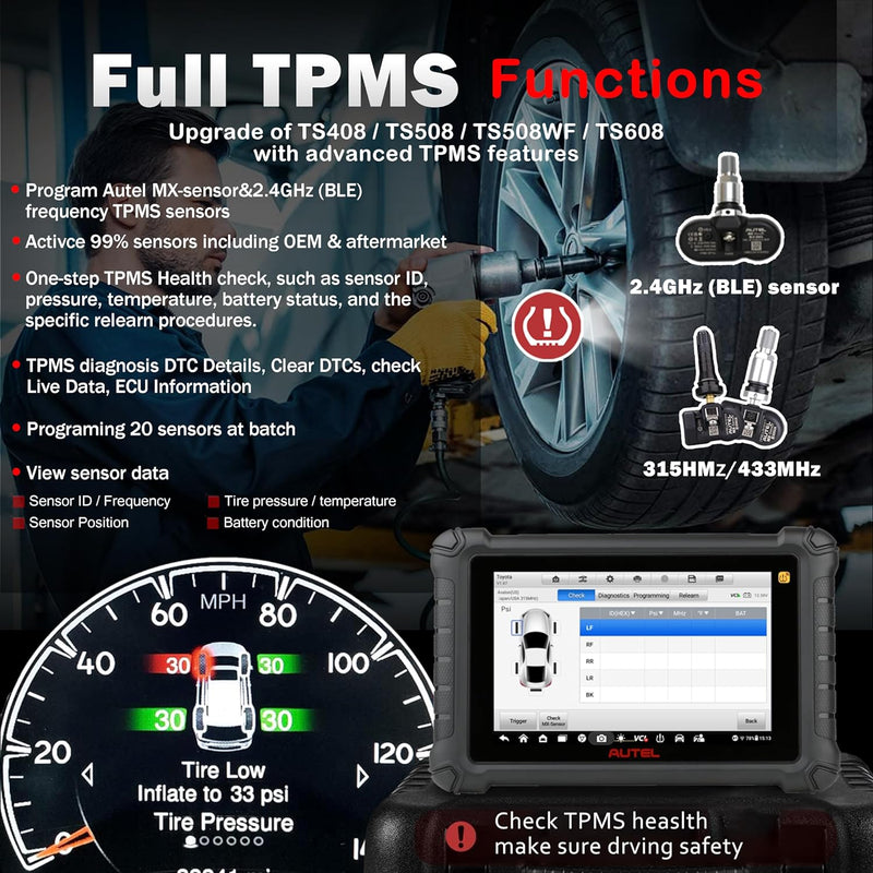 Autel MaxiTPMS TS900, 2024 Newest TPMS Programming Scanner Tool, Upgrade of TS608 FairTools