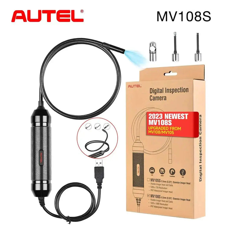 Autel MaxiVideo MV108S Borescope Inspection Camera 2023 Endoscope - FairTools