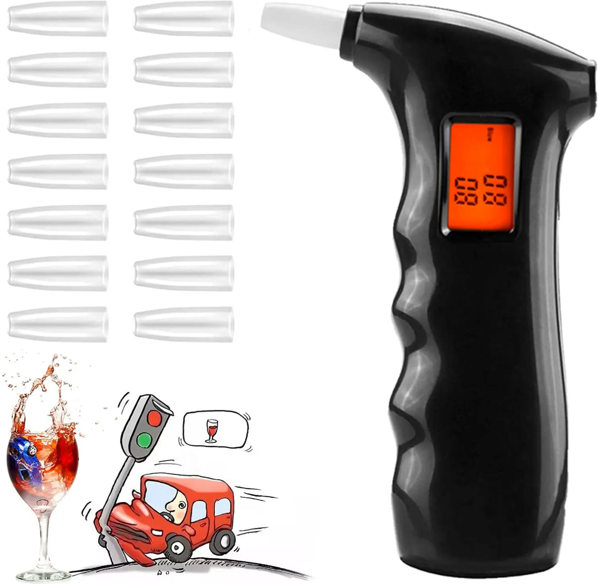 Blowing Alcohol tester Portable Breathalyzer - FairTools Blowing Alcohol tester Portable Breathalyzer