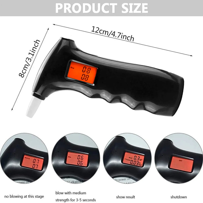 Blowing Alcohol tester Portable Breathalyzer - FairTools Blowing Alcohol tester Portable Breathalyzer