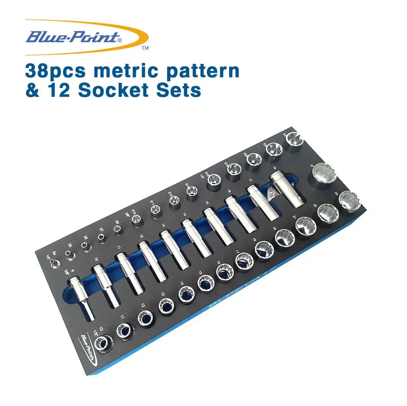 Blue Point EVA tool holder set - 38pcs metric pattern and 12 Socket Sets BLPEVA17 - FairTools