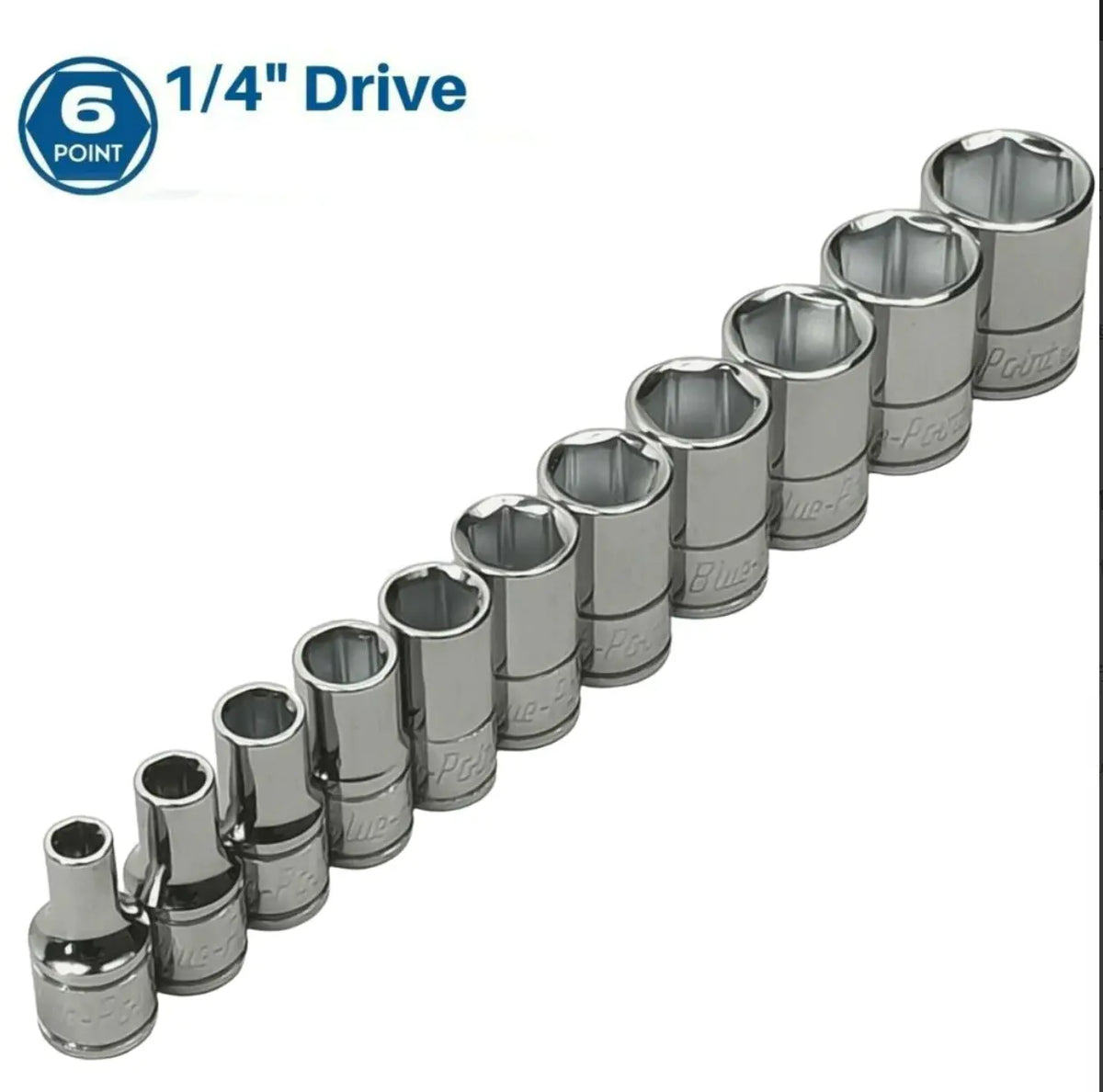 Blue Point Metric 1/4 Drive Short Sockets 3.5mm-14mm - FairTools Blue Point Metric 1/4 Drive Short Sockets 3.5mm-14mm