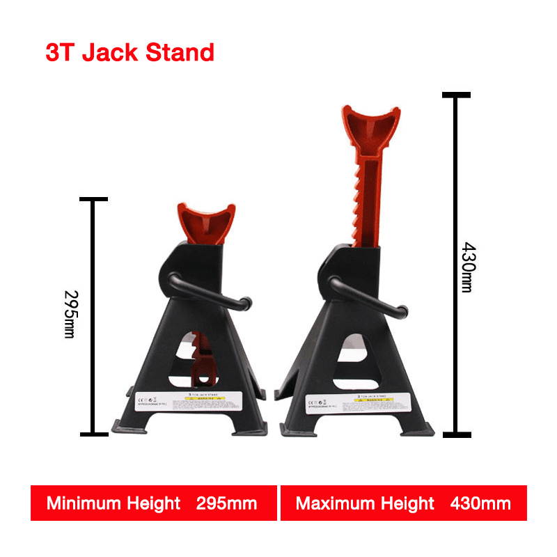 Car wheel jack stand 2pcs 3Ton with foot pad auto tyre stand car maintenance bracket FairTools