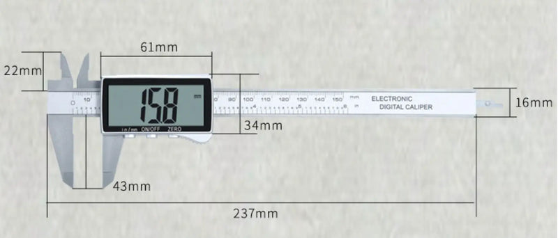 Digital Caliper 0-150mm Industrial level caliper boxed Full screen - FairTools Digital Caliper 0-150mm Industrial level caliper boxed Full screen