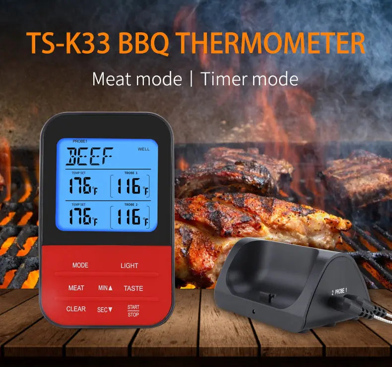 Digital Wireless Meat Thermometer BBQ Waterproof Cooking Thermometer ThermoPro