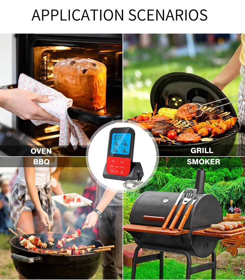 Digital Wireless Meat Thermometer BBQ Waterproof Cooking Thermometer ThermoPro