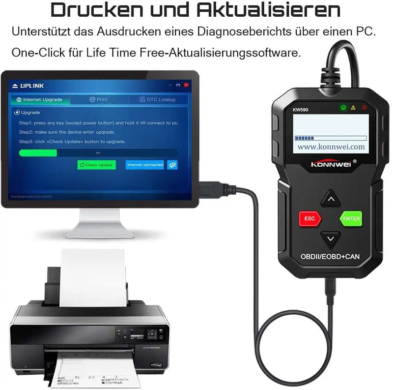 KONNWEI OBD II Code Reader KW590 OBD2 Diagnostic Scanner KONNWEI