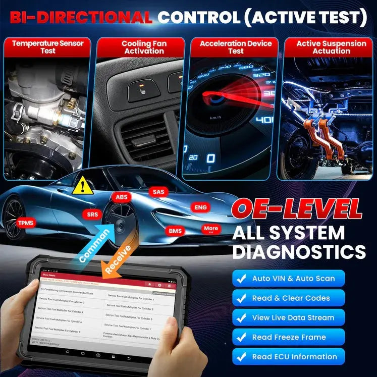 LAUNCH X431 PRO3S+ Elite 10.1" Bi-Directional Full System Diagnostic Scan Tool Launch