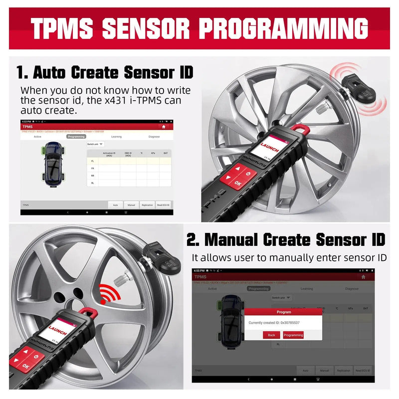 LAUNCH X431 TSGUN i-TPMS Handheld Car Tire Pressure Monitoring Tool Launch