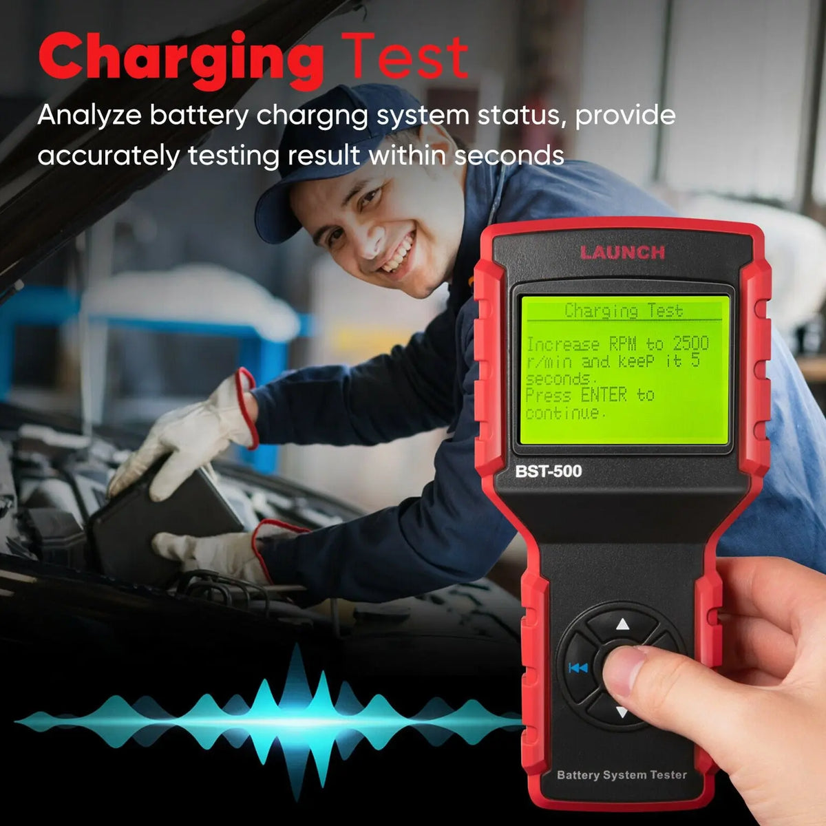 Professional LAUNCH BST-500 Car Battery Tester 12V 24V