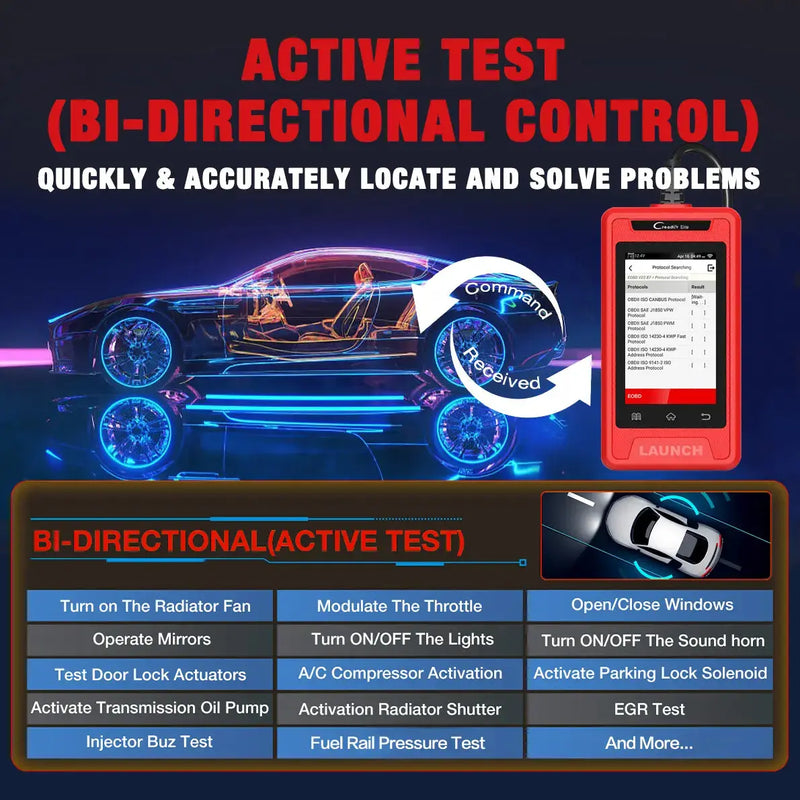 Launch CRE901 Car Scan Tool Creader Elite Full System Diagnostic OBD2 Scanner - FairTools