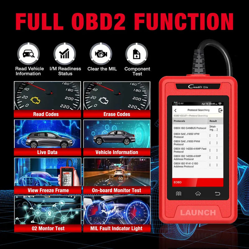 Launch CRE901 Car Scan Tool Creader Elite Full System Diagnostic OBD2 Scanner - FairTools