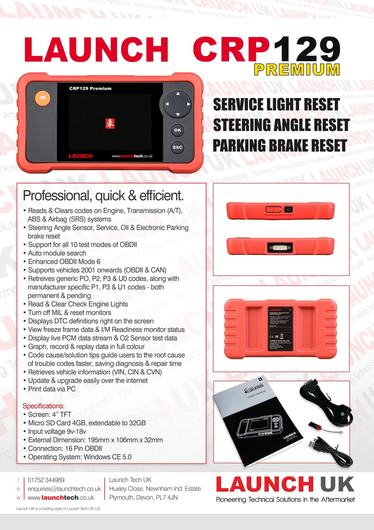 Premium OBD2 Car Diagnostic scan Tool