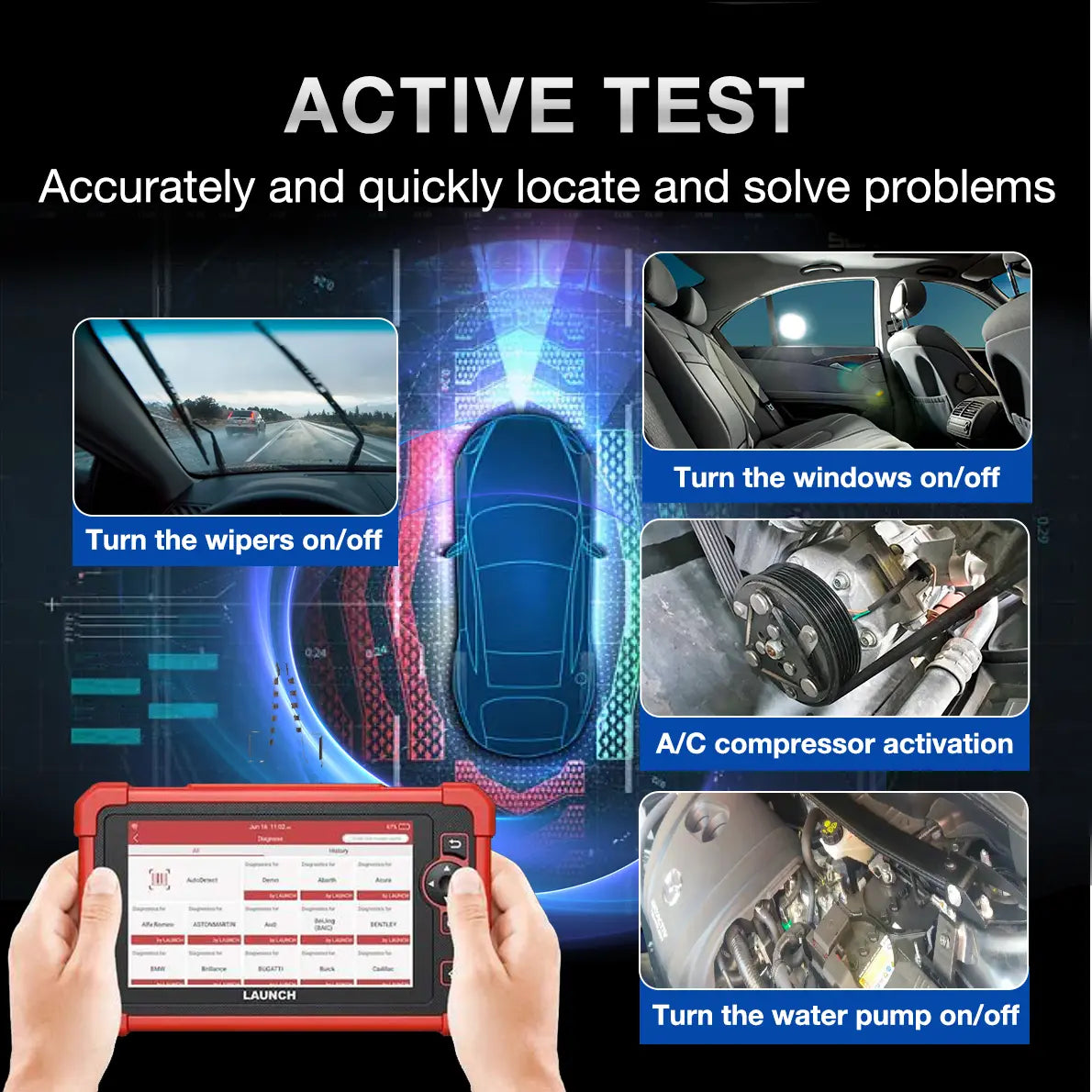 Launch CRP359 Professional Car Code Reader OBD2 Car Scan Tool - FairTools