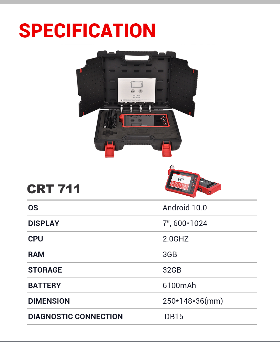 Launch CRT711 TPMS Relearn Programming Scanner FairTools