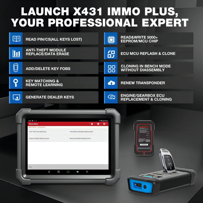 Launch X-431 IMMO PRO Complete Key Programming & Diagnostic Solution Launch