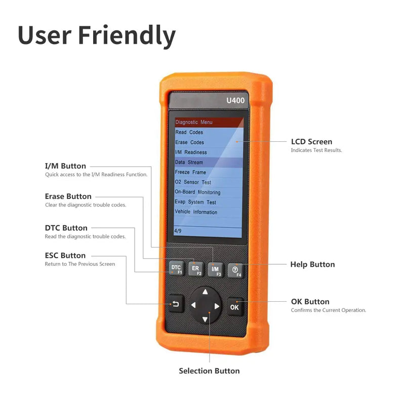 LAUNCH X431 U400 OBD2 Automotive Scanner Code Reader Diagnostic  Tools