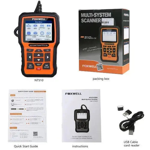 Pre-installed Foxwell NT510 Elite full system OBD1/OBD2 scanner car diagnostic tool - FairTools