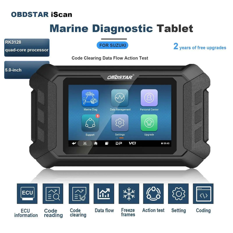 OBDSTAR iScan Marine Diagnostic Code Reading Code Clearing Data Flow Action Test - FairTools