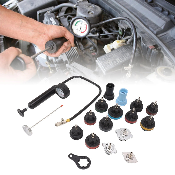 18pc Radiator Pressure Tester Kit For Cooling System FairTools